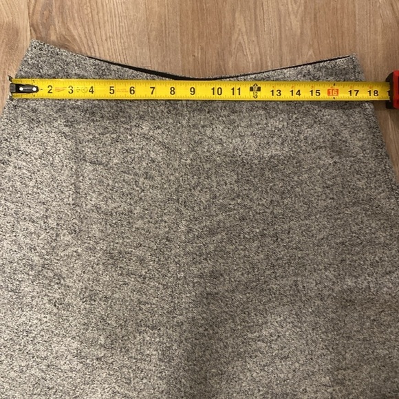Womens Loft Skirt Size L Grey Formal Business Career Tweed Look Retro Casual - Picture 4 of 5